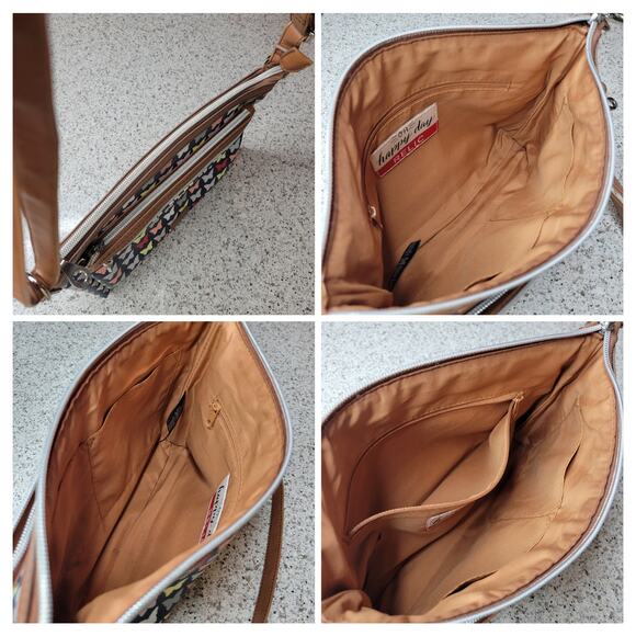 RELIC by Fossil Faux Leather Multicolor Butterfly Adjustable Crossbody Purse Bag - Picture 11 of 14